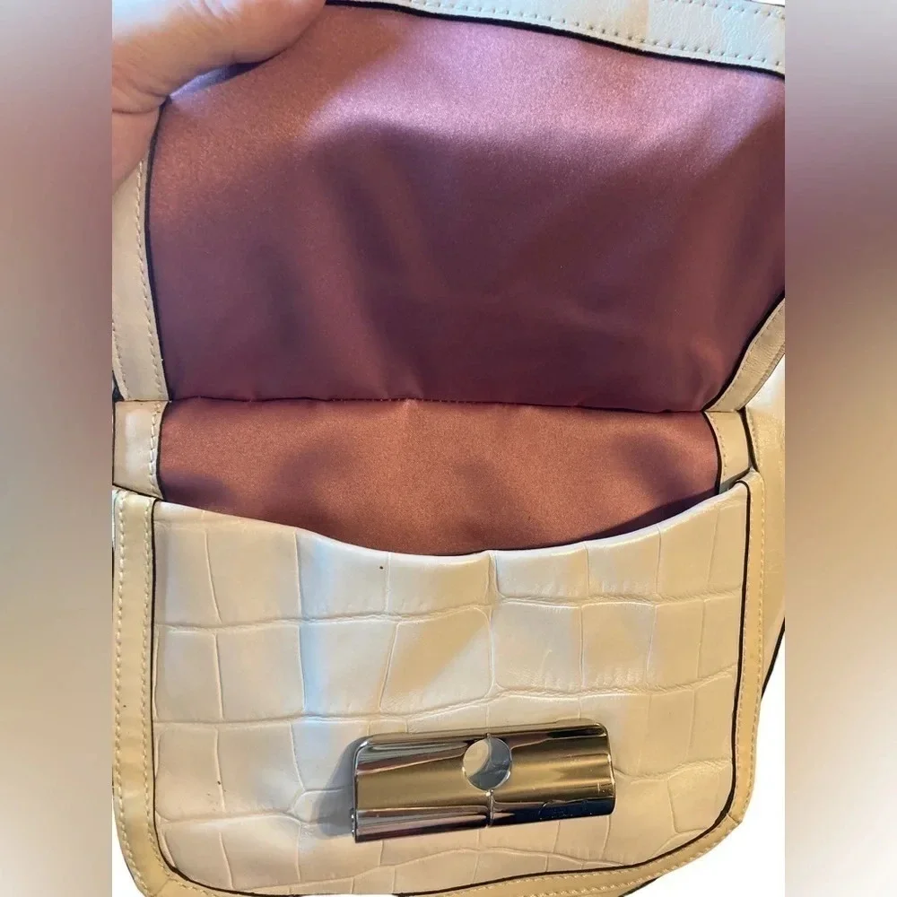 COACH Vintage Leather Shoulder Bag Pearl White Cream